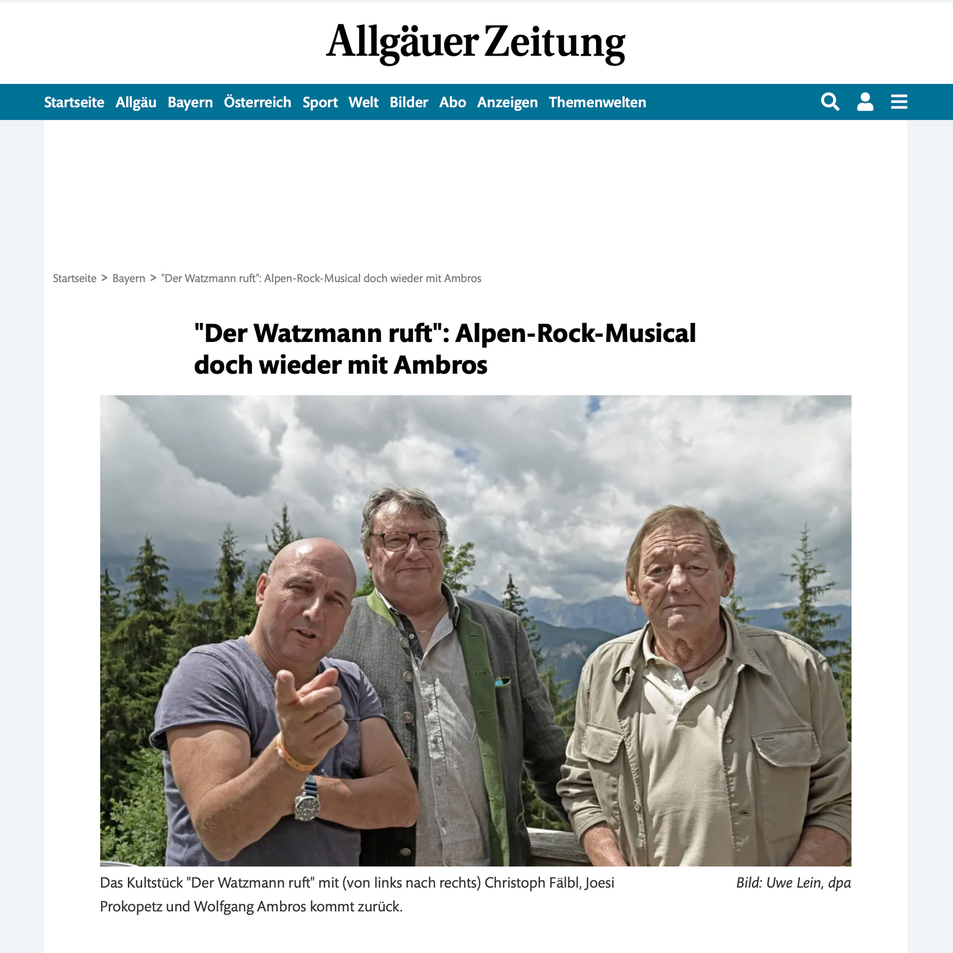 zeitung watzmann